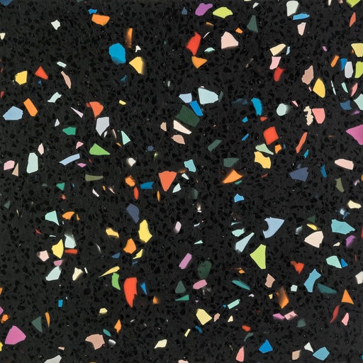 D0060-52 Black, large multicolour speckle